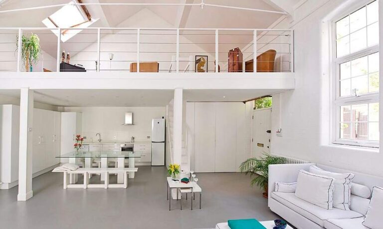 White Open Plan Modern Apartment image 6
