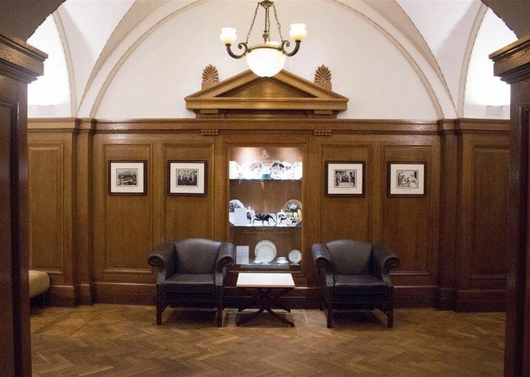 Beautiful library, hallways and offices image 6