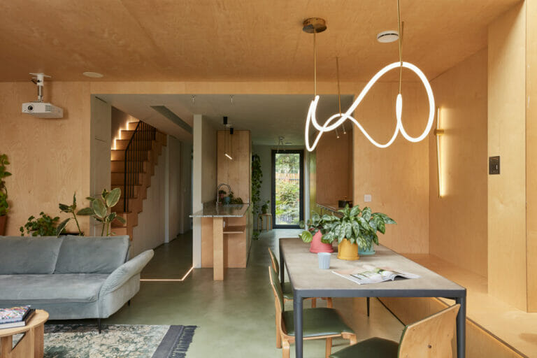 Wood Finished Minimal Home image 18